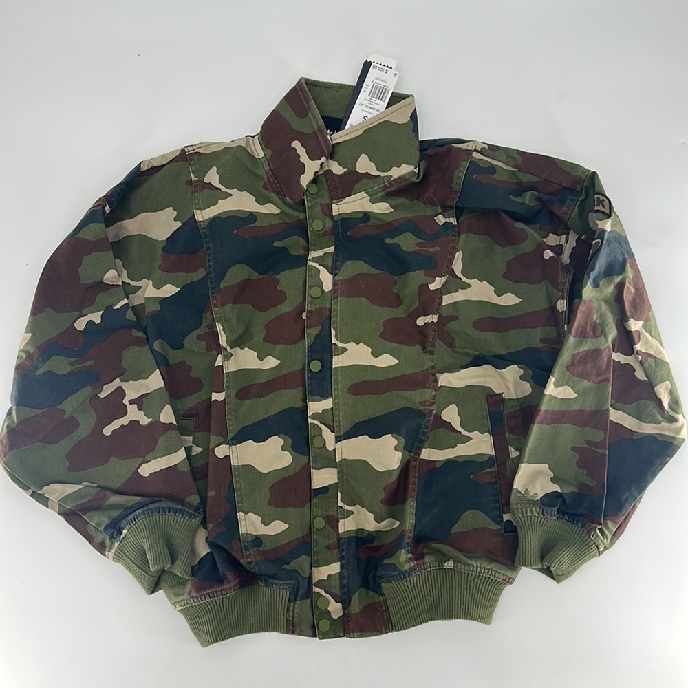 Adidas Ivy Park Unisex Green Long Sleeve High Neck Canvas Jacket S - Picture 2 of 16